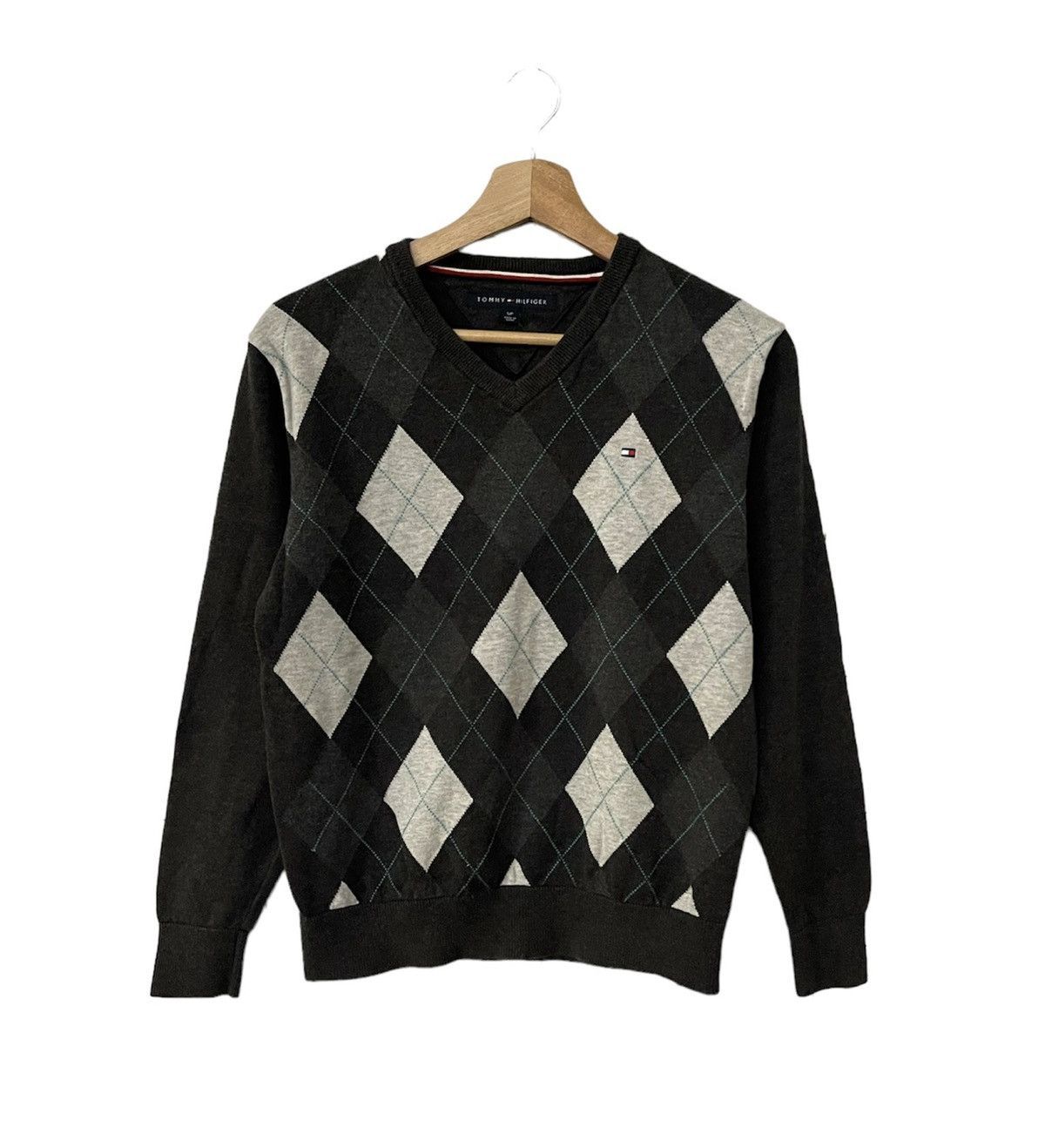 Tommy Hilfiger × Vintage Vintage Tommy Hilfiger Logo Striped Sweatshirt Size US S / EU 44-46 / 1 - 1 Thumbnail