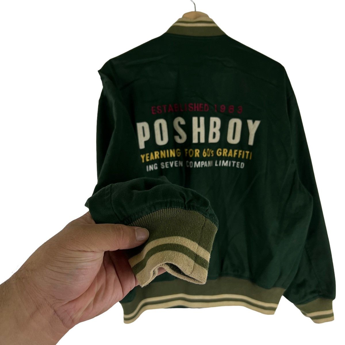 Japanese Brand VINTAGE BOMBER JACKET POSHBOY JAPAN BIG LOGO ISSEY MIYAKE Size US M / EU 48-50 / 2 - 10 Thumbnail