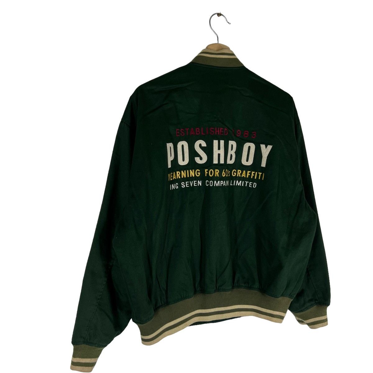 Japanese Brand VINTAGE BOMBER JACKET POSHBOY JAPAN BIG LOGO ISSEY MIYAKE Size US M / EU 48-50 / 2 - 9 Thumbnail