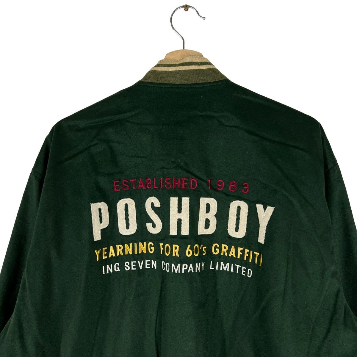 Japanese Brand VINTAGE BOMBER JACKET POSHBOY JAPAN BIG LOGO ISSEY MIYAKE Size US M / EU 48-50 / 2 - 8 Thumbnail