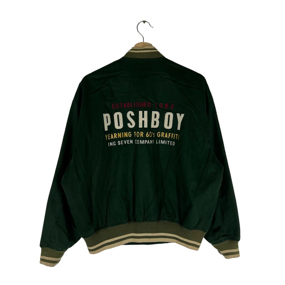 Japanese Brand VINTAGE BOMBER JACKET POSHBOY JAPAN BIG LOGO ISSEY MIYAKE Size US M / EU 48-50 / 2 - 1 Thumbnail