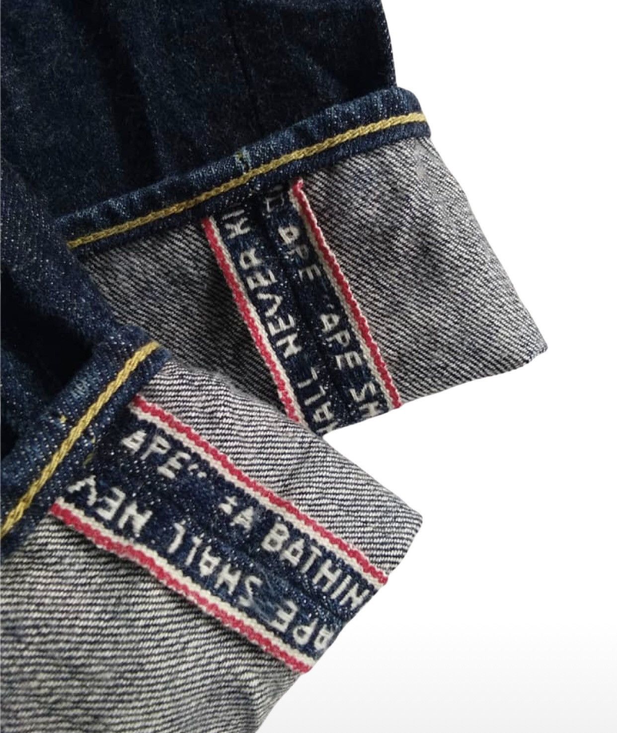 Bape A Bathing Ape Denim Camo Back And Star Pocket Selvedge Pant Size US 33 - 11 Thumbnail