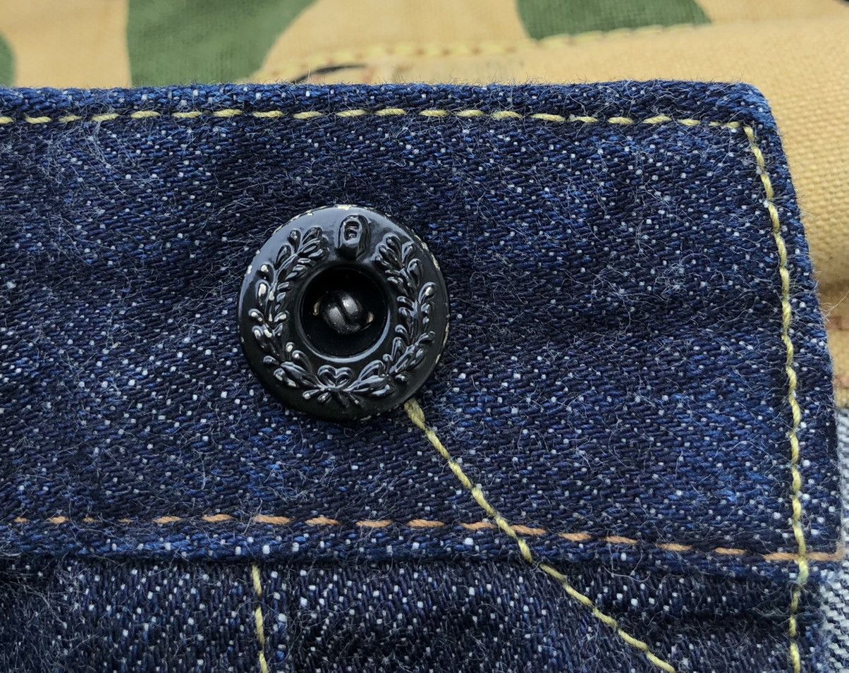 Bape A Bathing Ape Denim Camo Back And Star Pocket Selvedge Pant Size US 33 - 16 Thumbnail