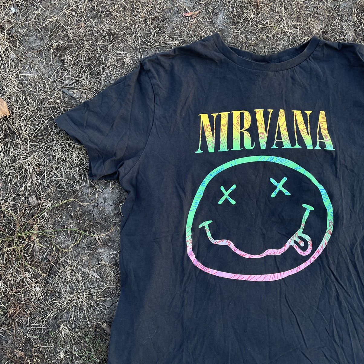 Band Tees Vintage Y2K Kurt Cobain Face Nirvana Print Band Streetwear Size US M / EU 48-50 / 2 - 3 Thumbnail