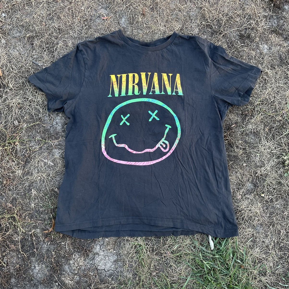 Band Tees Vintage Y2K Kurt Cobain Face Nirvana Print Band Streetwear Size US M / EU 48-50 / 2 - 1 Thumbnail
