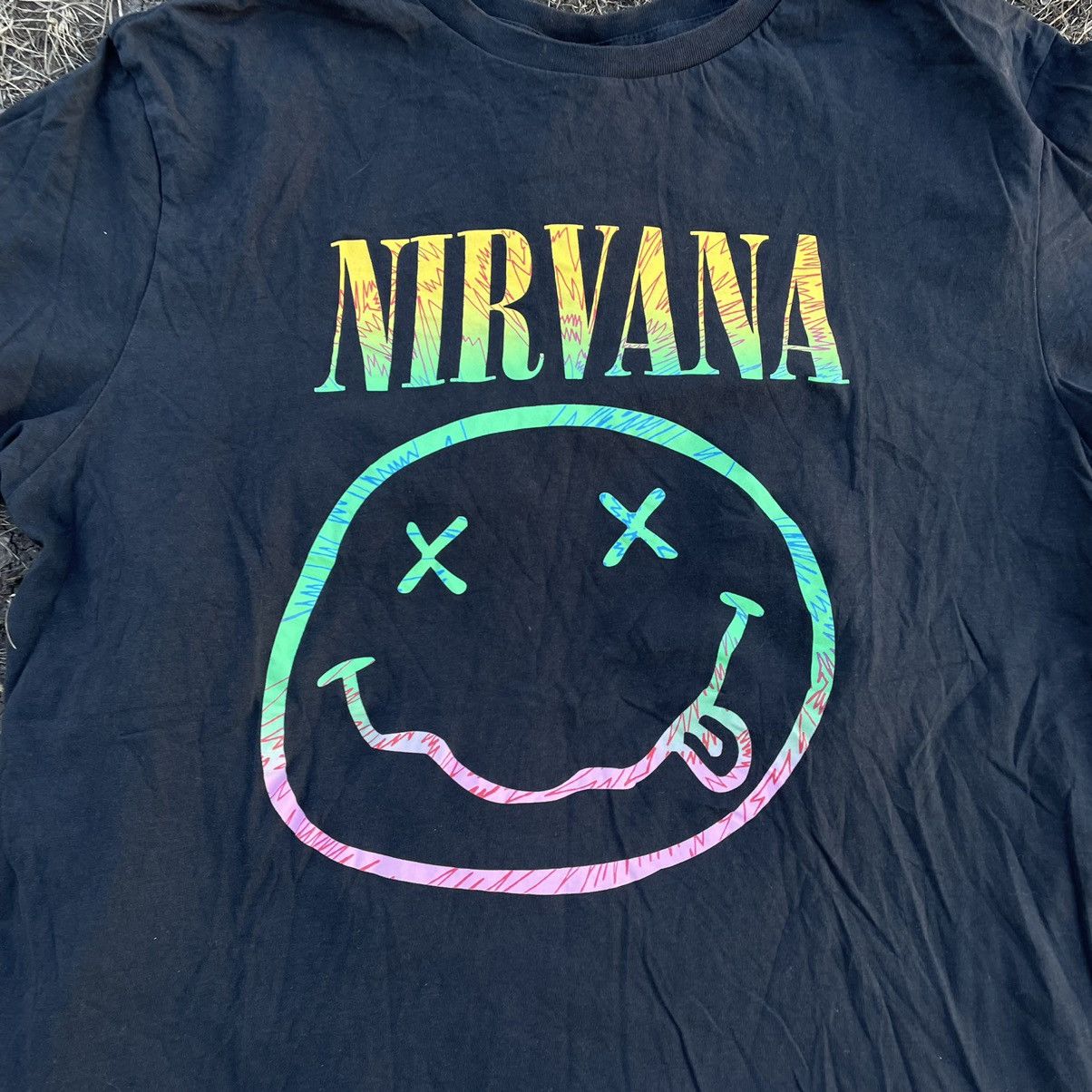 Band Tees Vintage Y2K Kurt Cobain Face Nirvana Print Band Streetwear Size US M / EU 48-50 / 2 - 4 Thumbnail