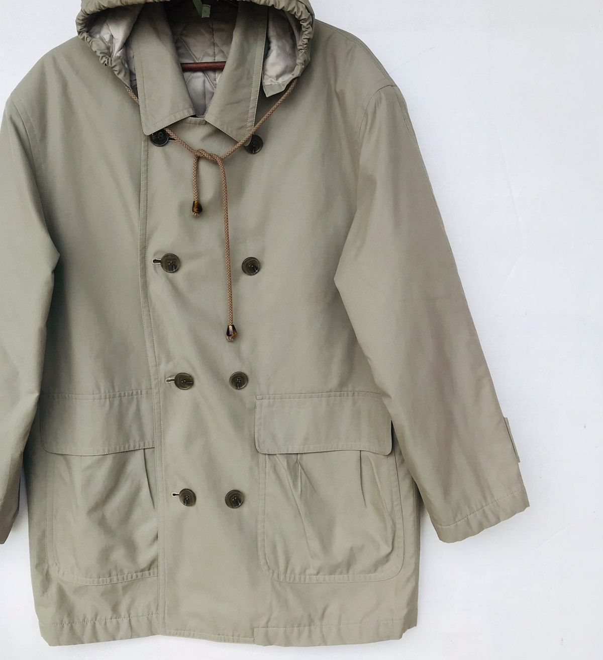 Designer VINTAGE 90S Pierre Cardin mid hoodie jacket double breasted Size US M / EU 48-50 / 2 - 6 Thumbnail