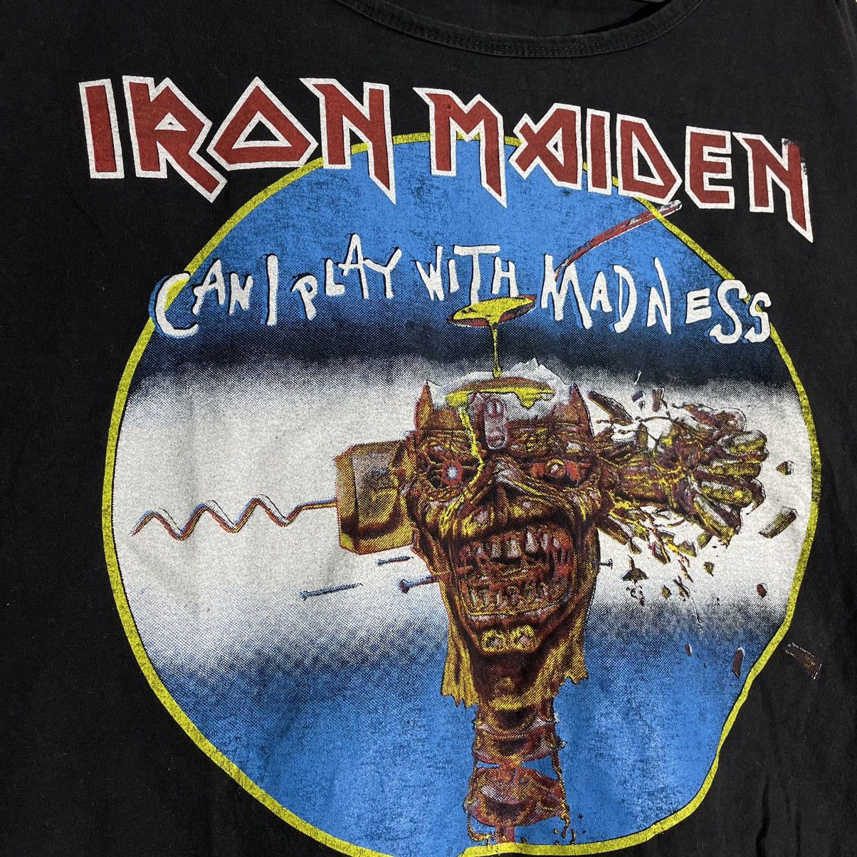 Vintage Vintage 90s Iron Maiden Faded Graphic Band Tee Grunge Boxy M Size M / US 6-8 / IT 42-44 - 5 Thumbnail