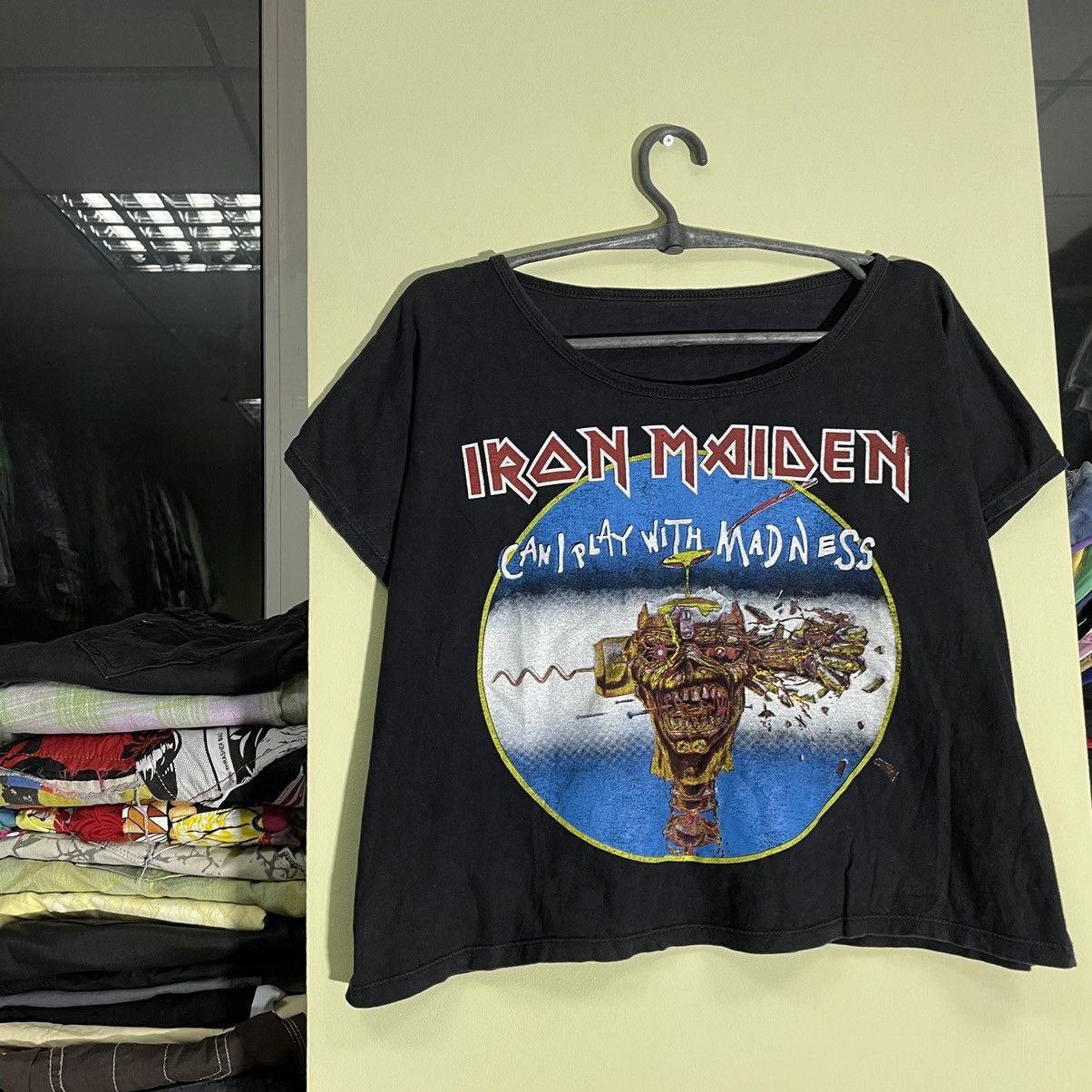 Vintage Vintage 90s Iron Maiden Faded Graphic Band Tee Grunge Boxy M Size M / US 6-8 / IT 42-44 - 3 Thumbnail