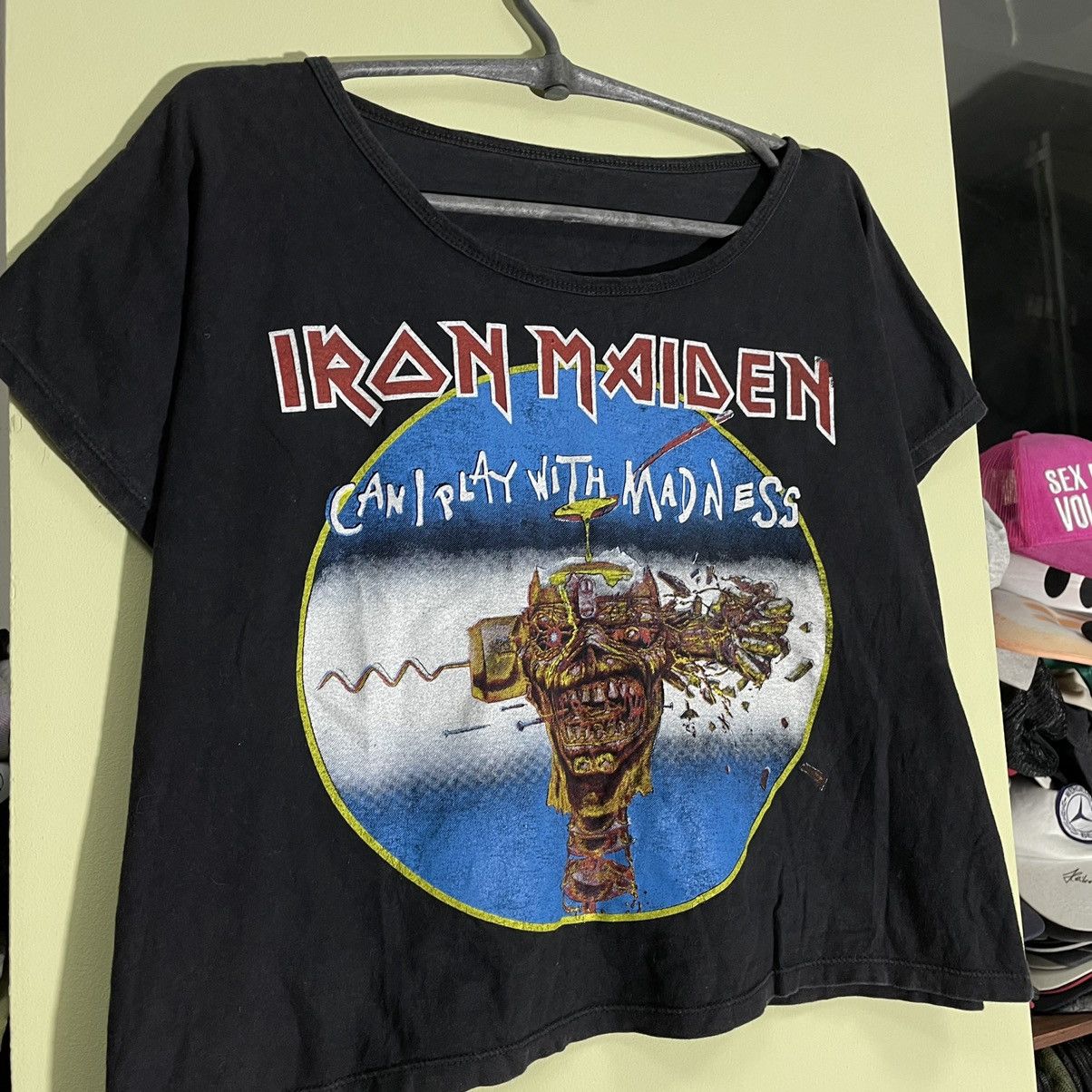 Vintage Vintage 90s Iron Maiden Faded Graphic Band Tee Grunge Boxy M Size M / US 6-8 / IT 42-44 - 4 Thumbnail