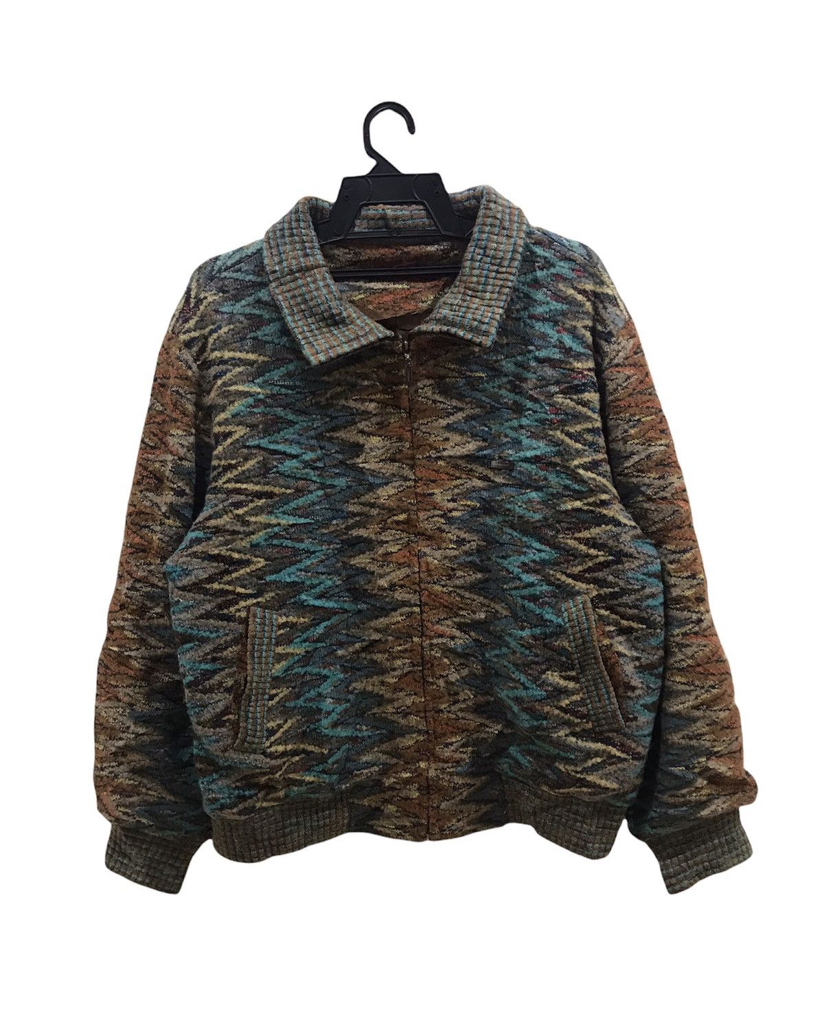 Japanese Brand Coogi Inspired❗️Caperdoni Multicolor Knit Jacket Size US M / EU 48-50 / 2 - 1 Thumbnail