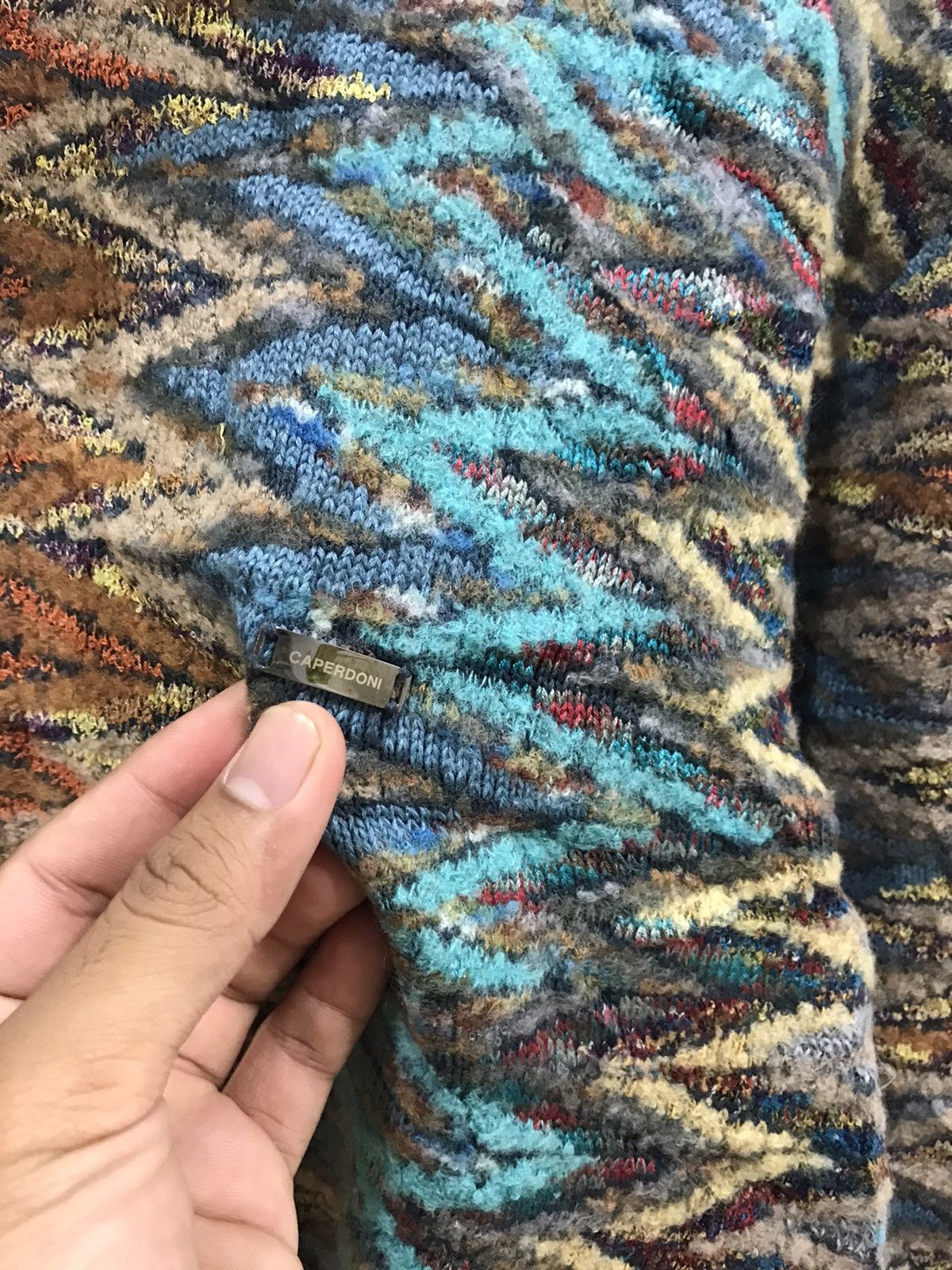 Japanese Brand Coogi Inspired❗️Caperdoni Multicolor Knit Jacket Size US M / EU 48-50 / 2 - 7 Thumbnail