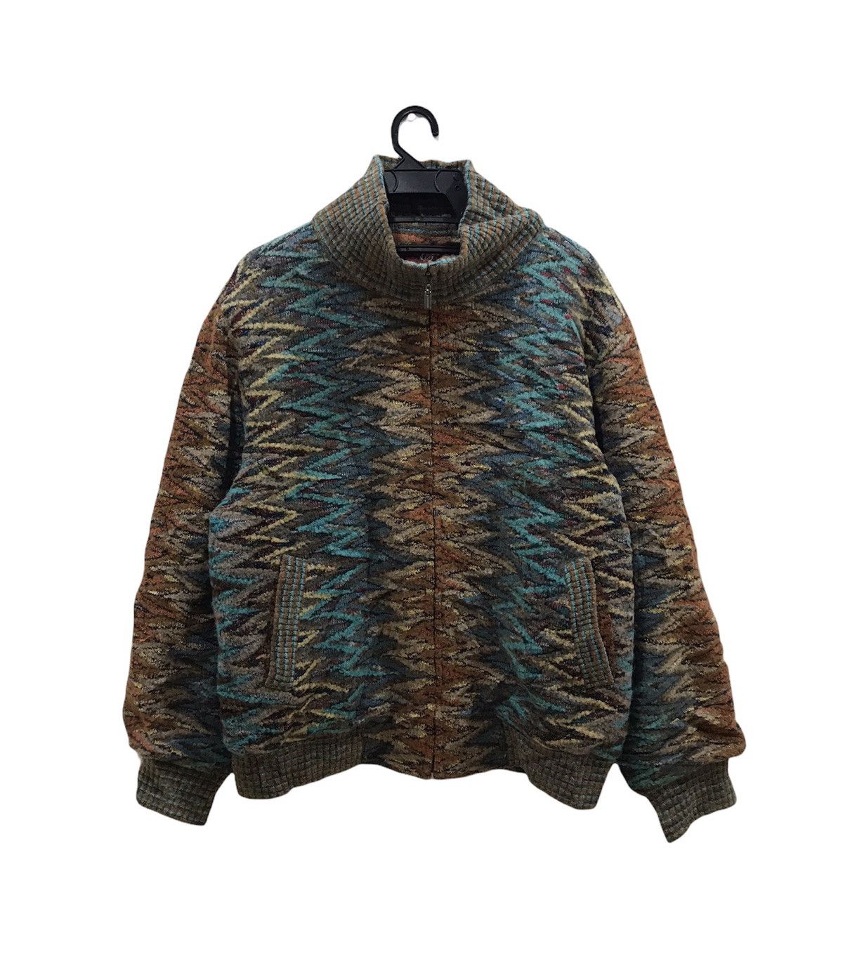 Japanese Brand Coogi Inspired❗️Caperdoni Multicolor Knit Jacket Size US M / EU 48-50 / 2 - 3 Thumbnail