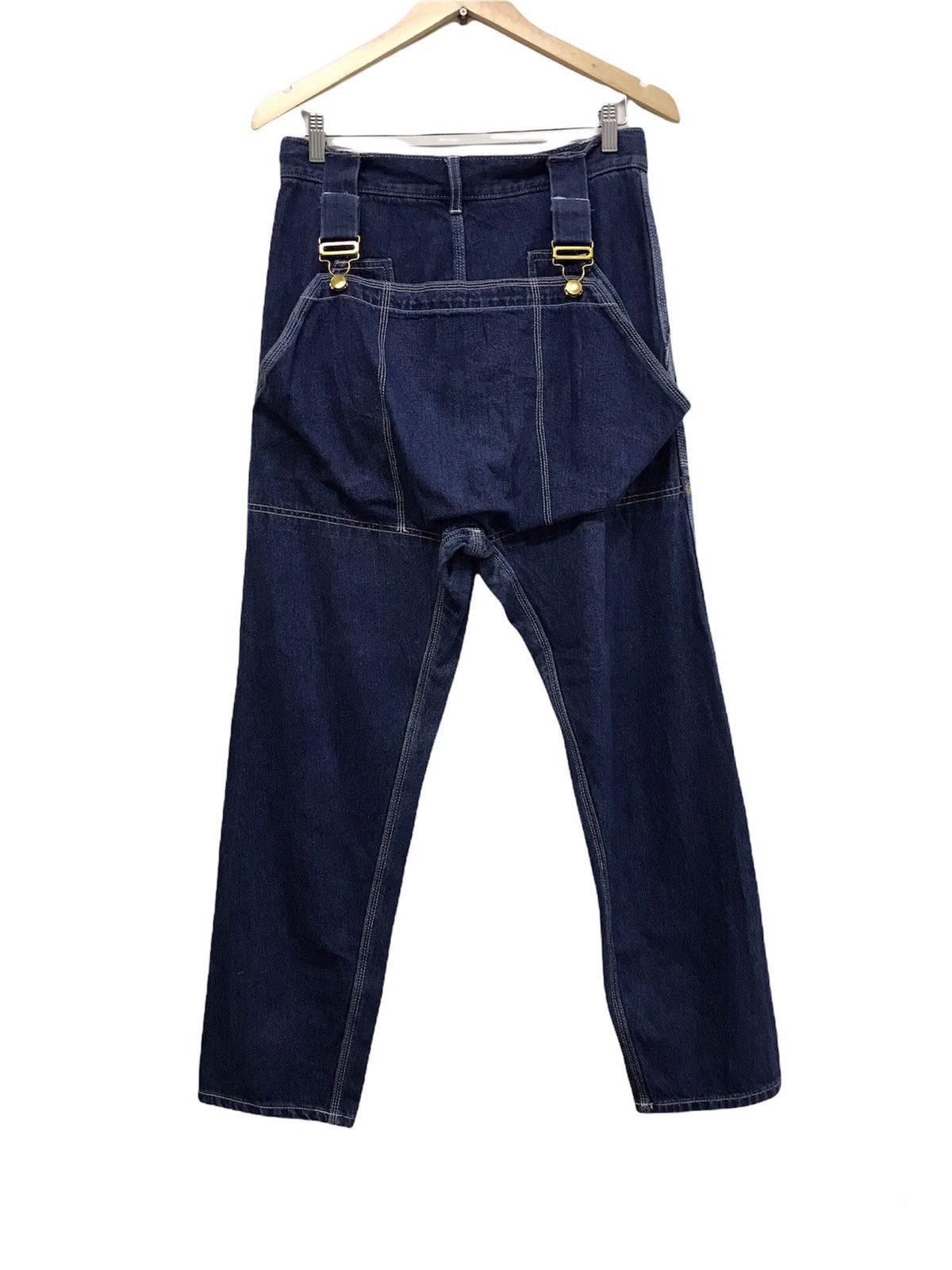 image of issey Miyake Mercibeaucoup Denim Monkey Pants Style in Blue Denim, Men's (Size 31)