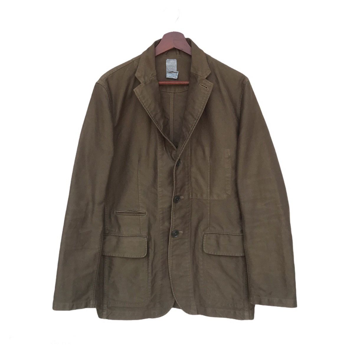 image of Vintage 1987 Journal Standard Green Military Jacket Slim, Men's (Size Large)