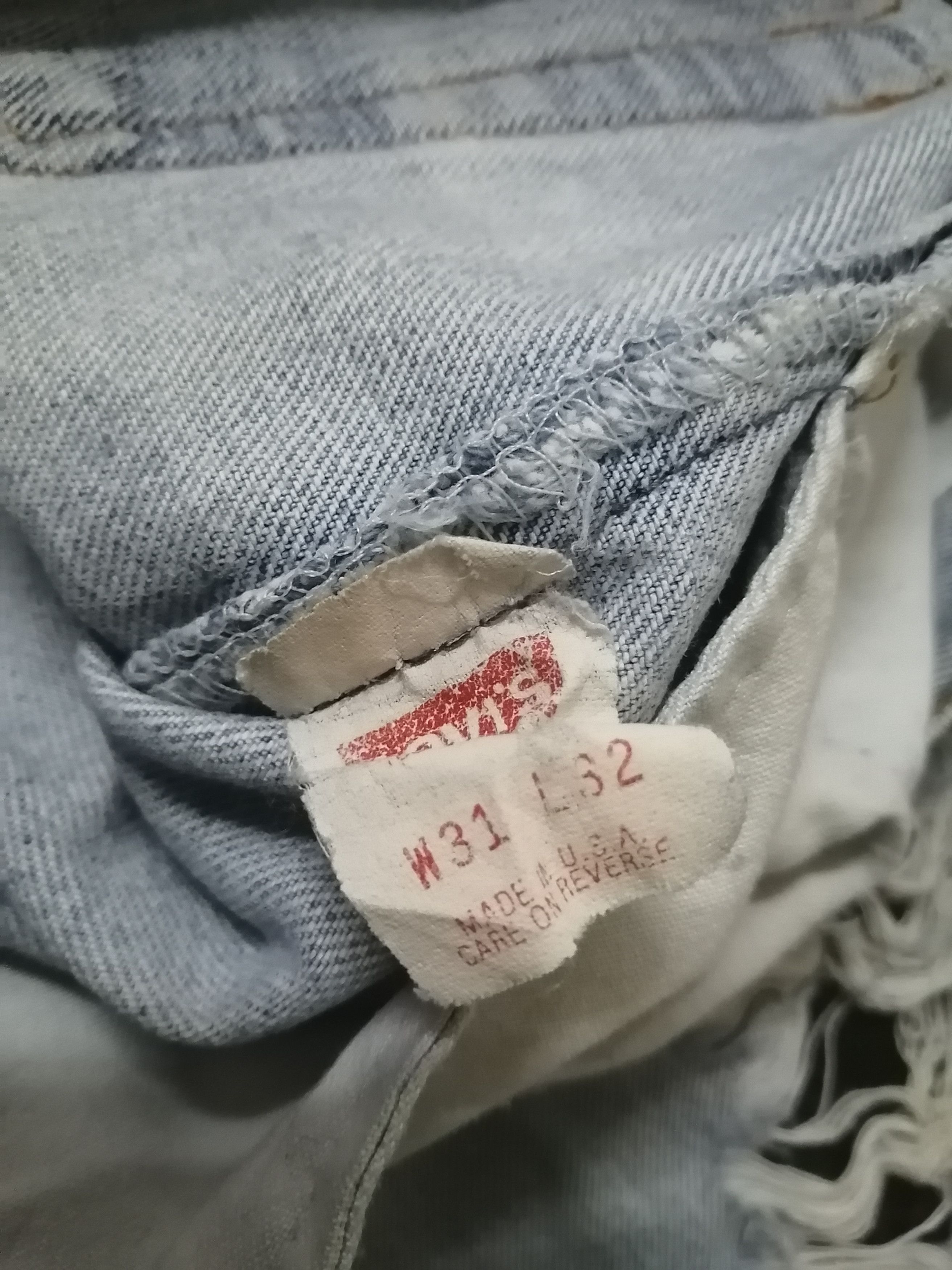 Levi's Vintage Clothing Vintage LEVI'S Custom Made Distressed Jeans - Size 31 Size US 31 - 14 Thumbnail