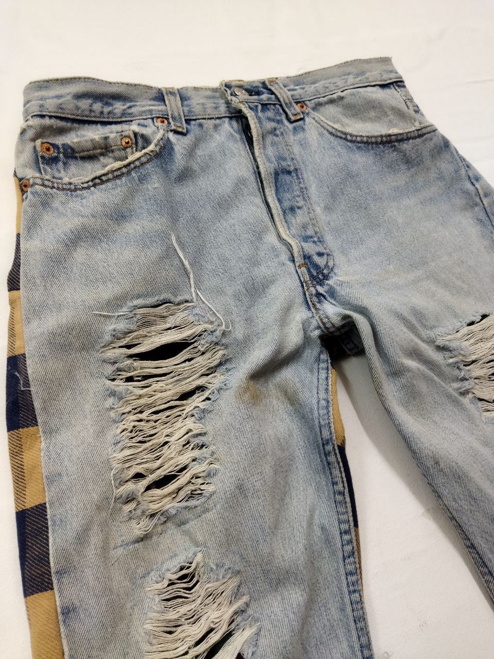 Levi's Vintage Clothing Vintage LEVI'S Custom Made Distressed Jeans - Size 31 Size US 31 - 8 Thumbnail