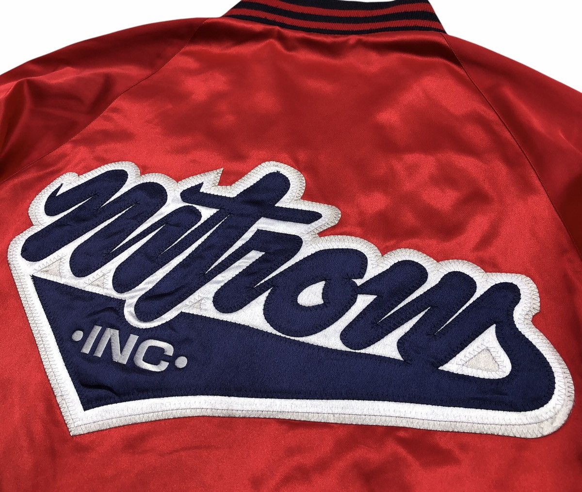 Vintage Under Ground Nitrow Varsity Satin Jacket Size US L / EU 52-54 / 3 - 9 Thumbnail