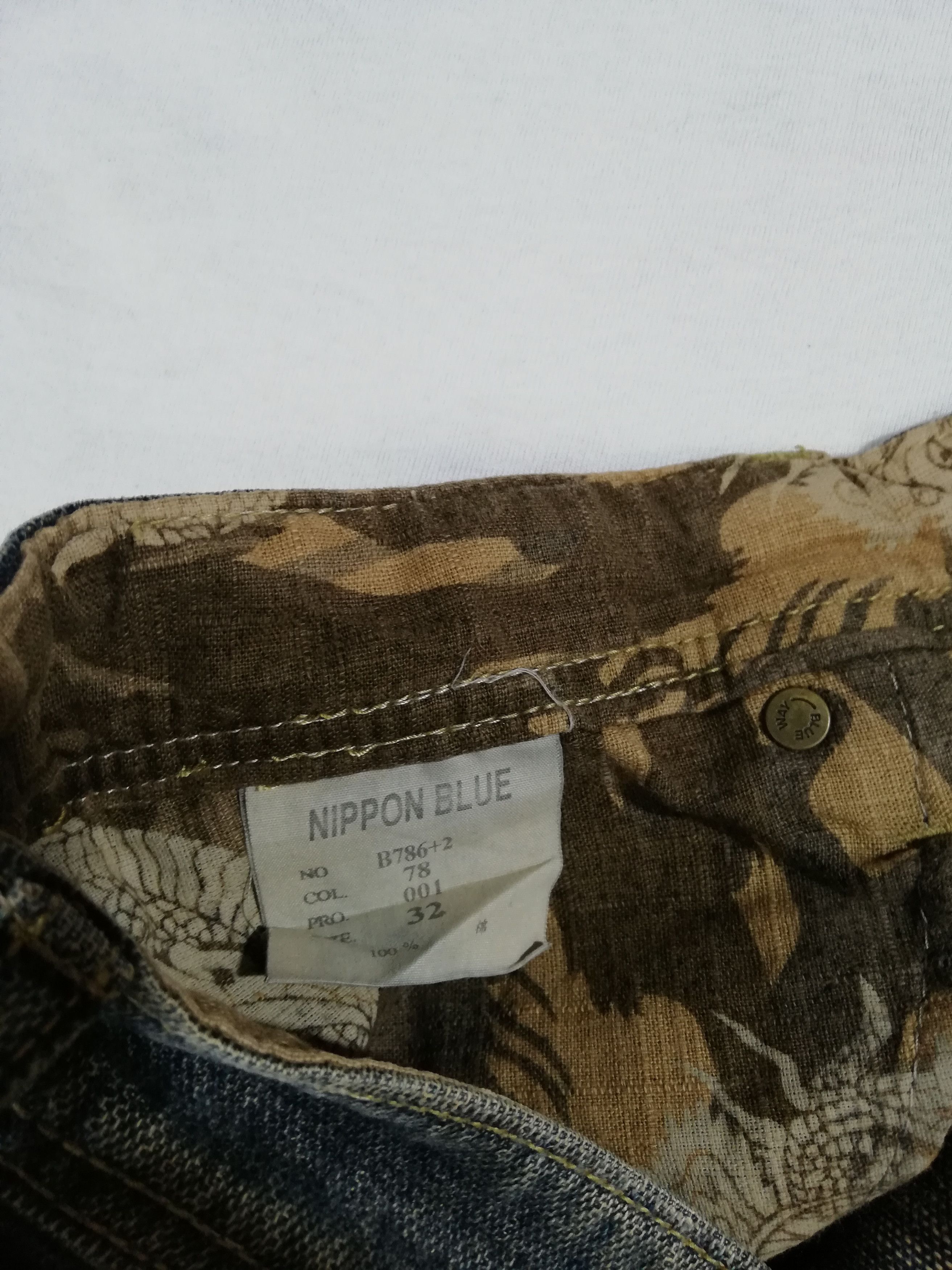 Designer × Japanese Brand Nippon Blue Kulo Distressed Jeans Denim Size US 32 / EU 48 - 6 Thumbnail