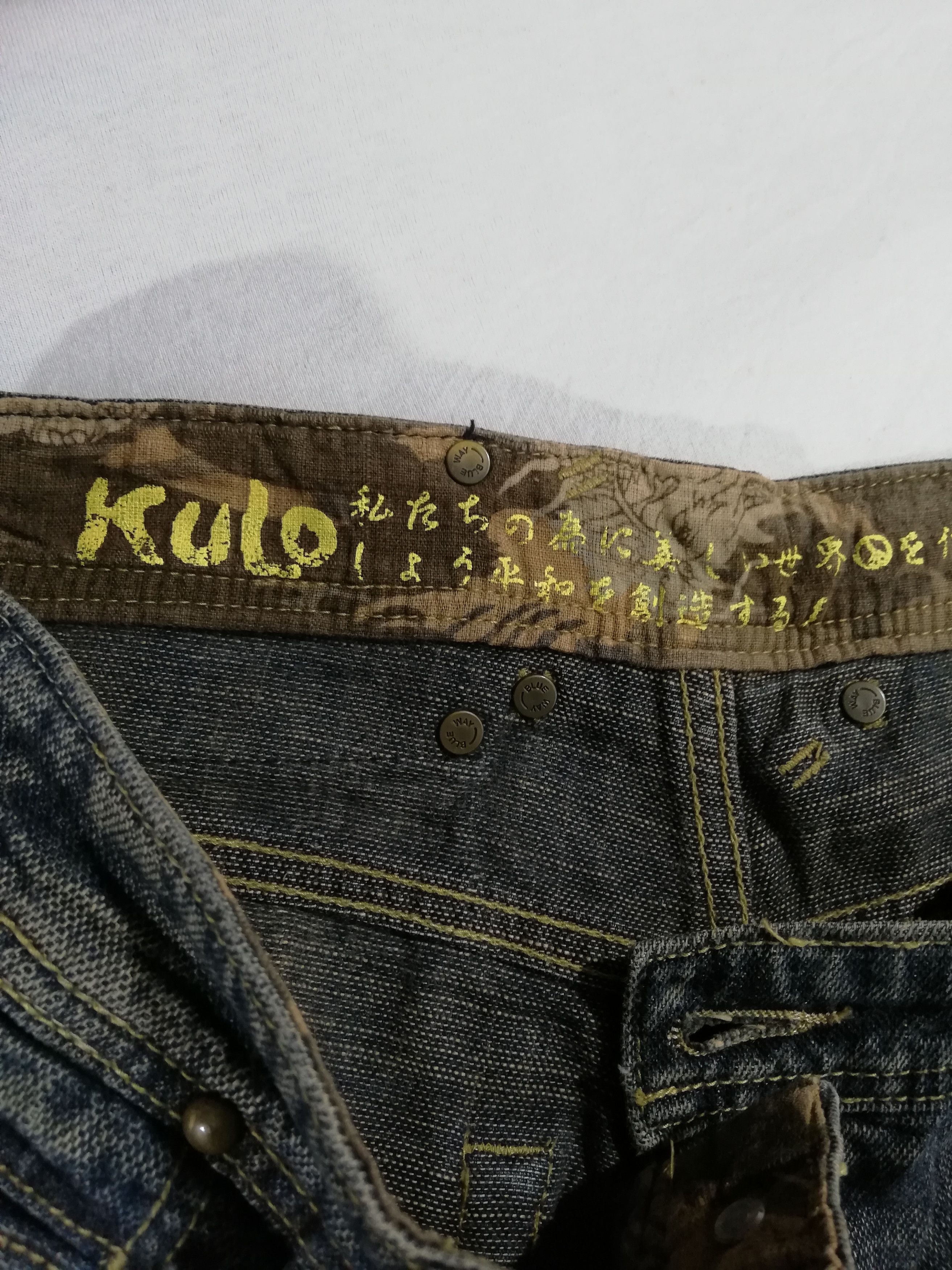 Designer × Japanese Brand Nippon Blue Kulo Distressed Jeans Denim Size US 32 / EU 48 - 7 Thumbnail