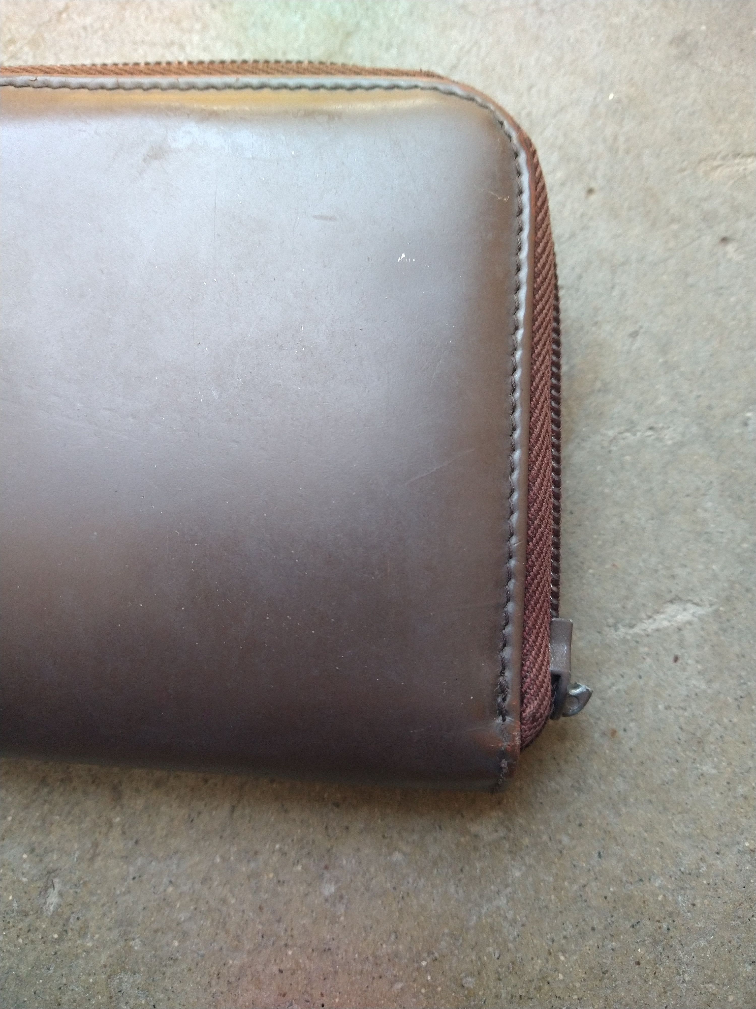 Prada Prada Wallet Brown Leather Zip FLAW Size ONE SIZE - 8 Thumbnail