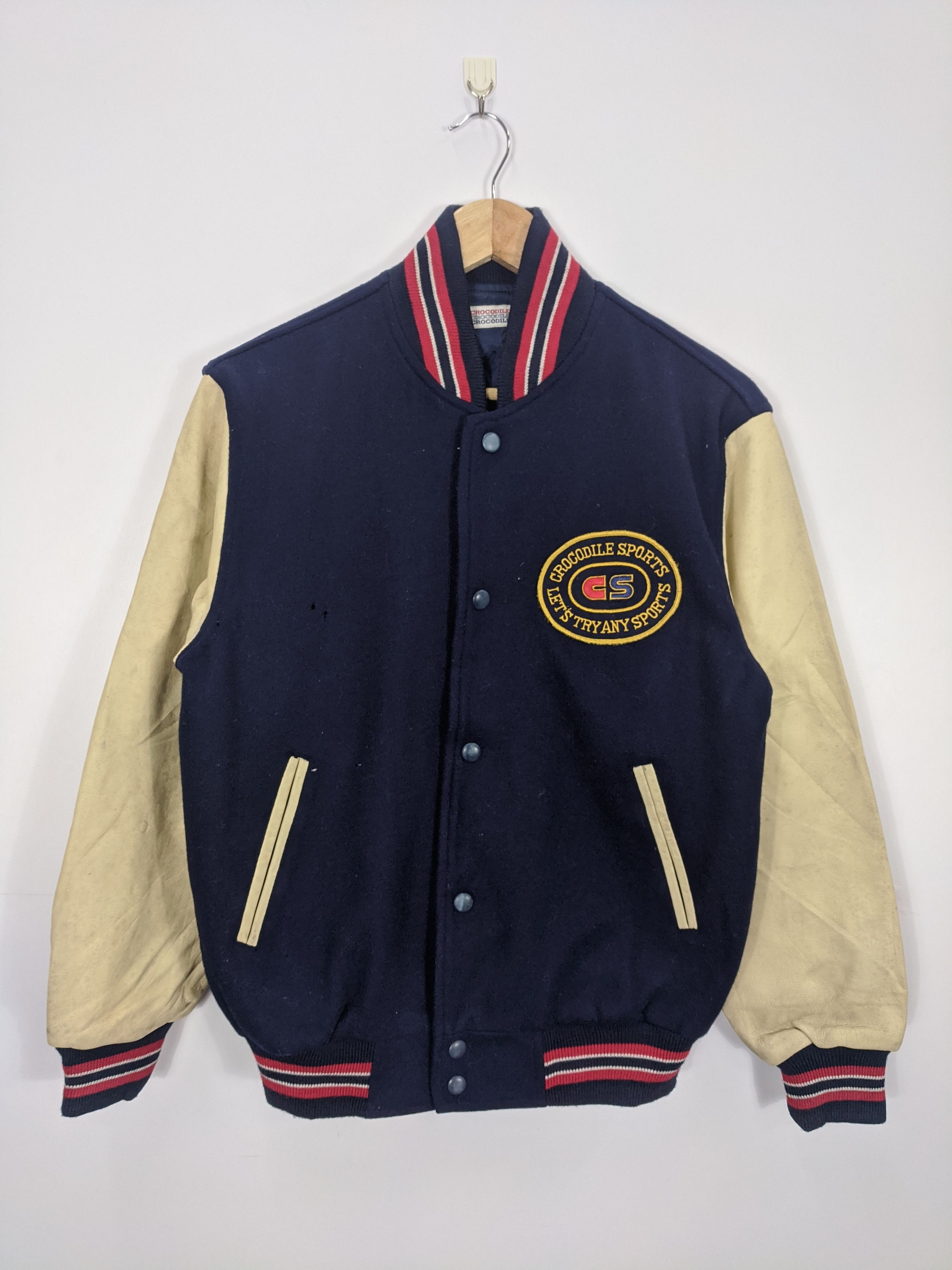 Japanese Brand Vintage 90s Crocodile Sport Varsity Jacket V0152 Size US M / EU 48-50 / 2 - 1 Thumbnail