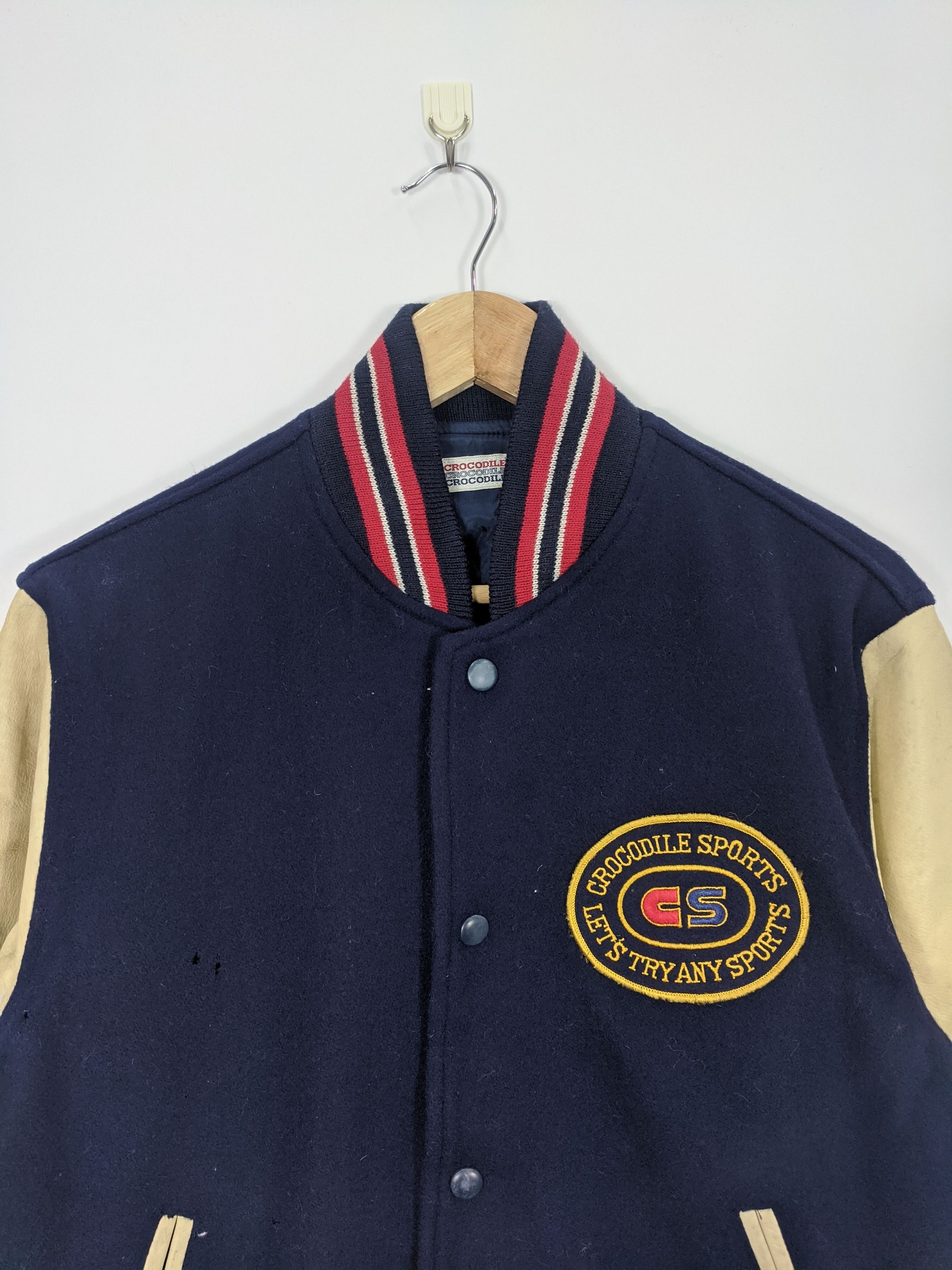 Japanese Brand Vintage 90s Crocodile Sport Varsity Jacket V0152 Size US M / EU 48-50 / 2 - 2 Thumbnail
