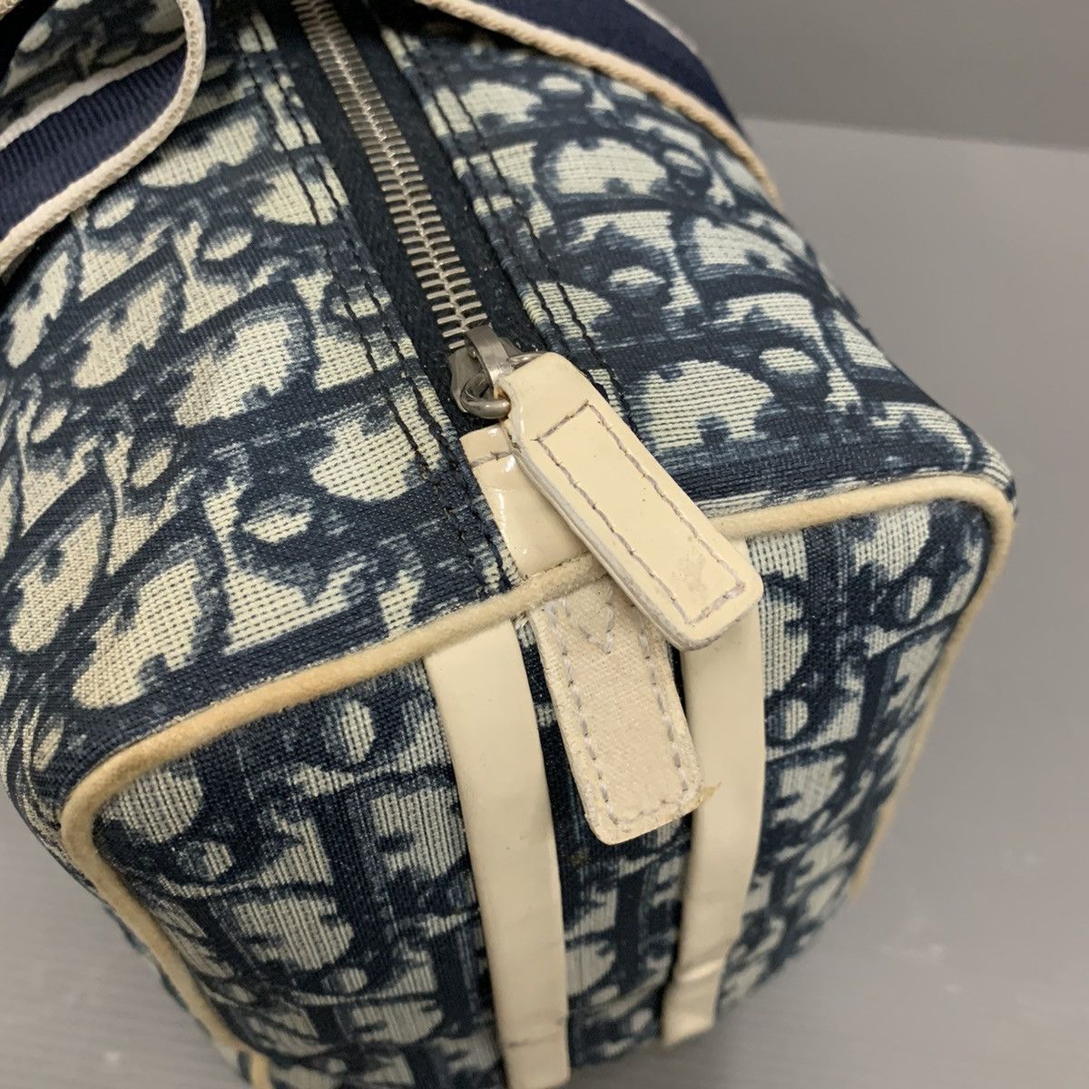 Christian Dior Monsieur Christian Dior Monogram Blue Boston Shoulder Bag Size ONE SIZE - 9 Thumbnail