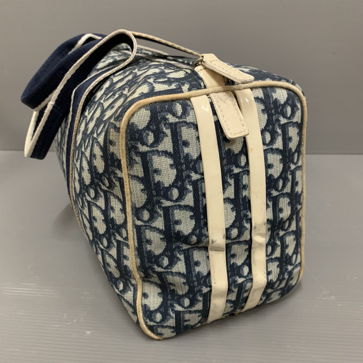 Christian Dior Monsieur Christian Dior Monogram Blue Boston Shoulder Bag Size ONE SIZE - 10 Thumbnail