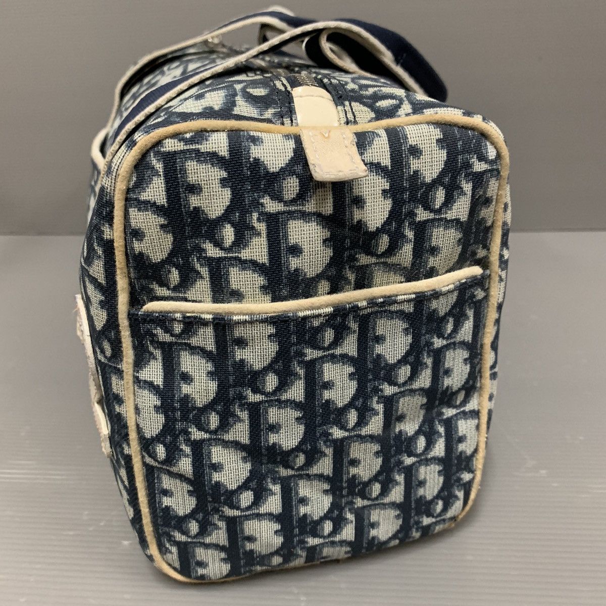 Christian Dior Monsieur Christian Dior Monogram Blue Boston Shoulder Bag Size ONE SIZE - 5 Thumbnail