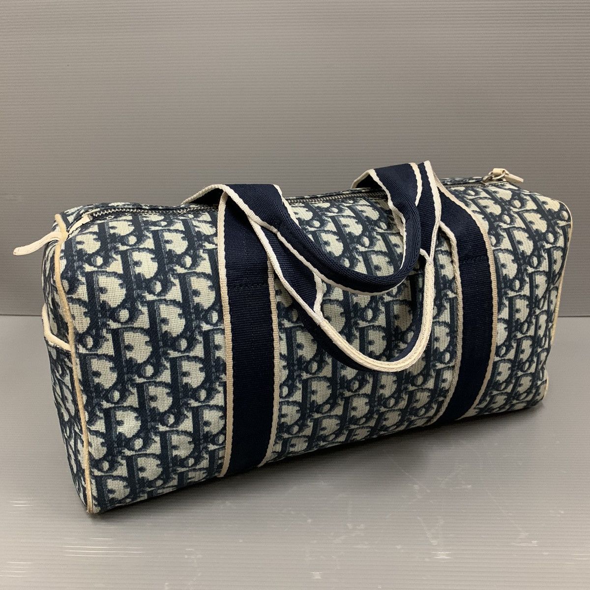 Christian Dior Monsieur Christian Dior Monogram Blue Boston Shoulder Bag Size ONE SIZE - 6 Thumbnail