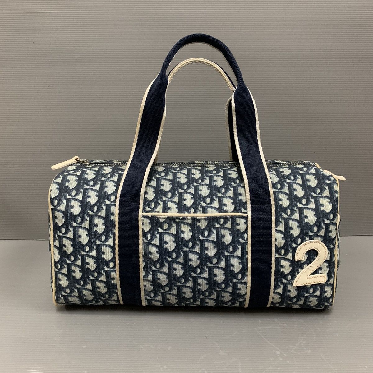 Christian Dior Monsieur Christian Dior Monogram Blue Boston Shoulder Bag Size ONE SIZE - 2 Thumbnail