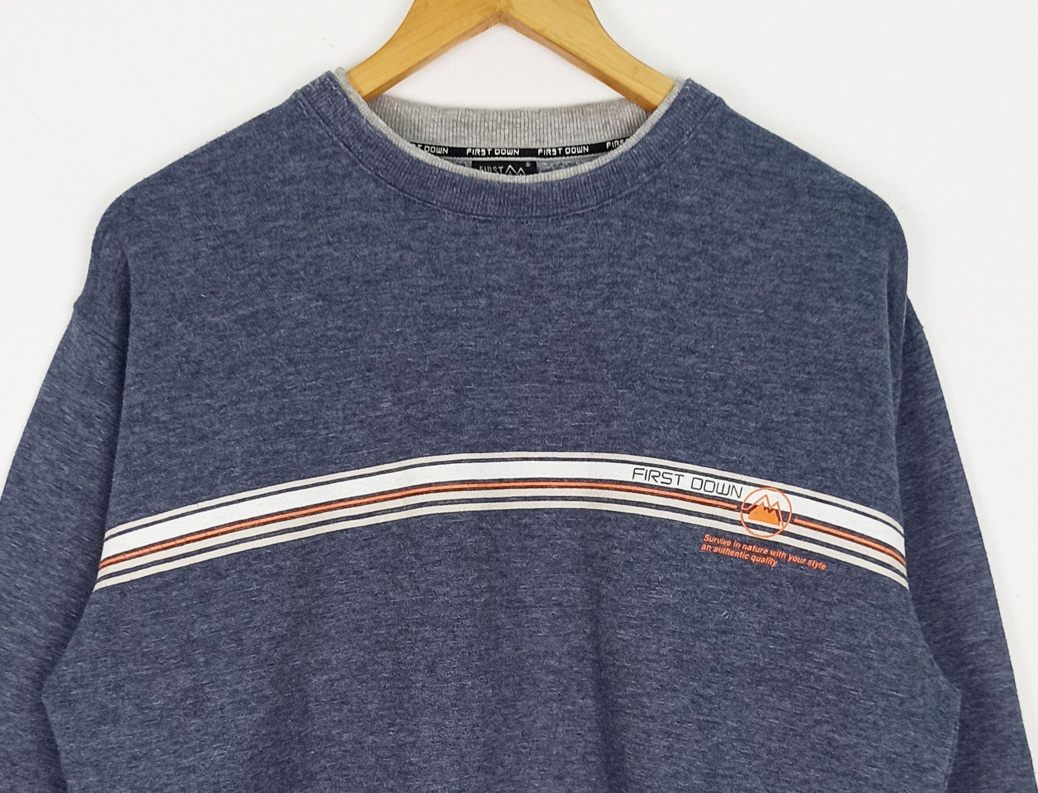 Japanese Brand Vintage First Down USA Sweatshirt Crewneck (c42) Size US L / EU 52-54 / 3 - 2 Thumbnail