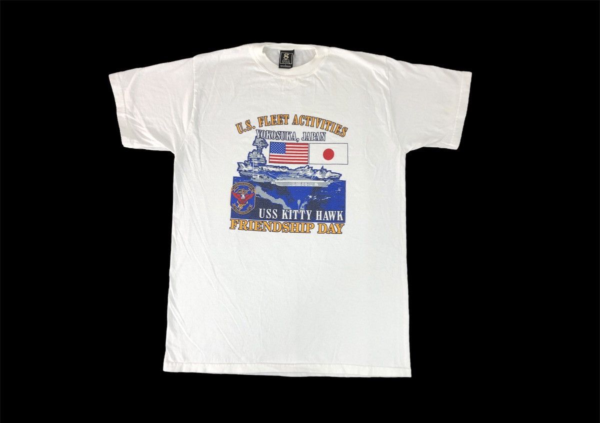 Vintage Friendship Day USS Kitty Hawk US Navy Fleet Military Size US L / EU 52-54 / 3 - 1 Thumbnail