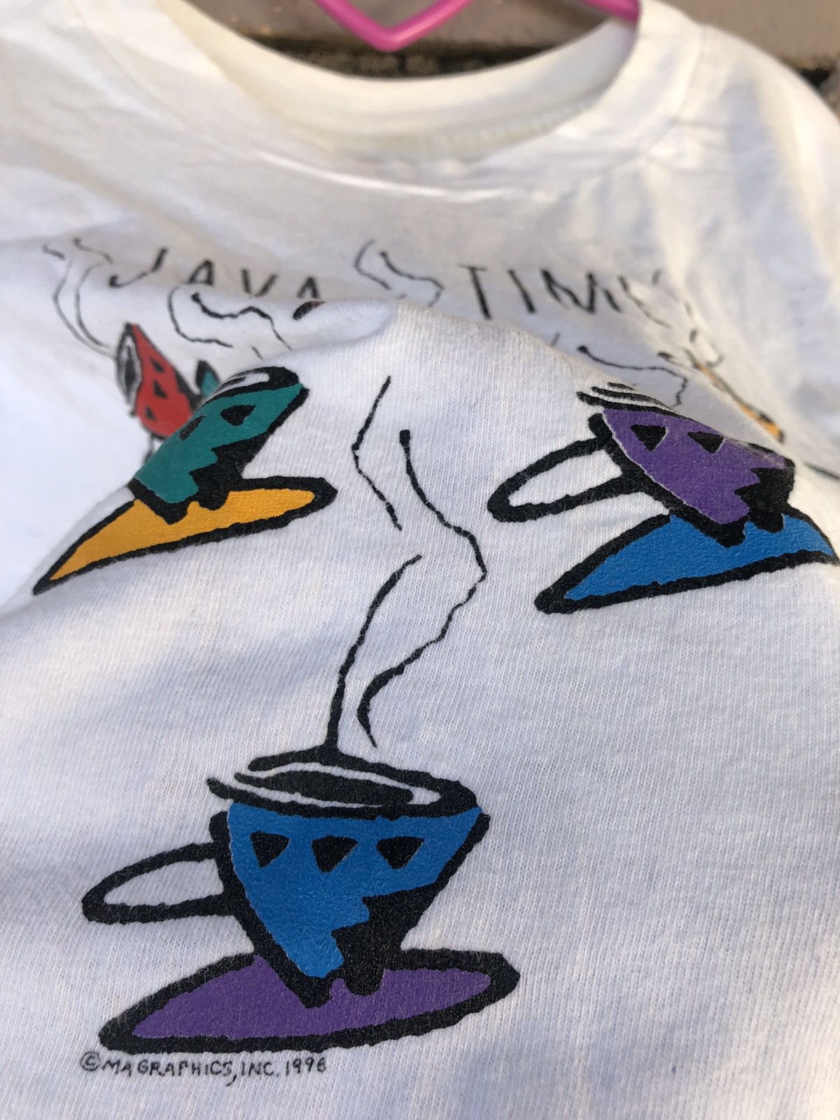 Microsoft Rare 90s Vintage JAVA Time Ma Graphics Inc 1996 Shirt Size US XXL / EU 58 / 5 - 3 Thumbnail