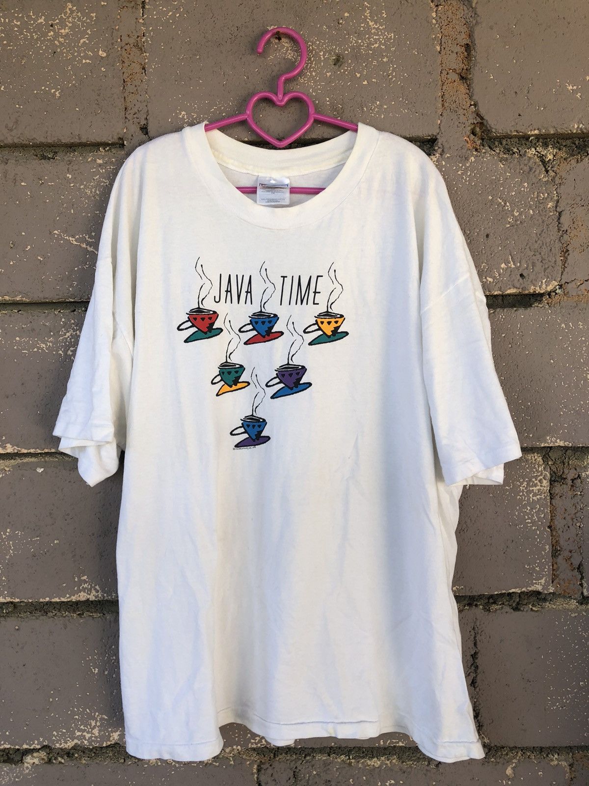 Microsoft Rare 90s Vintage JAVA Time Ma Graphics Inc 1996 Shirt Size US XXL / EU 58 / 5 - 1 Thumbnail