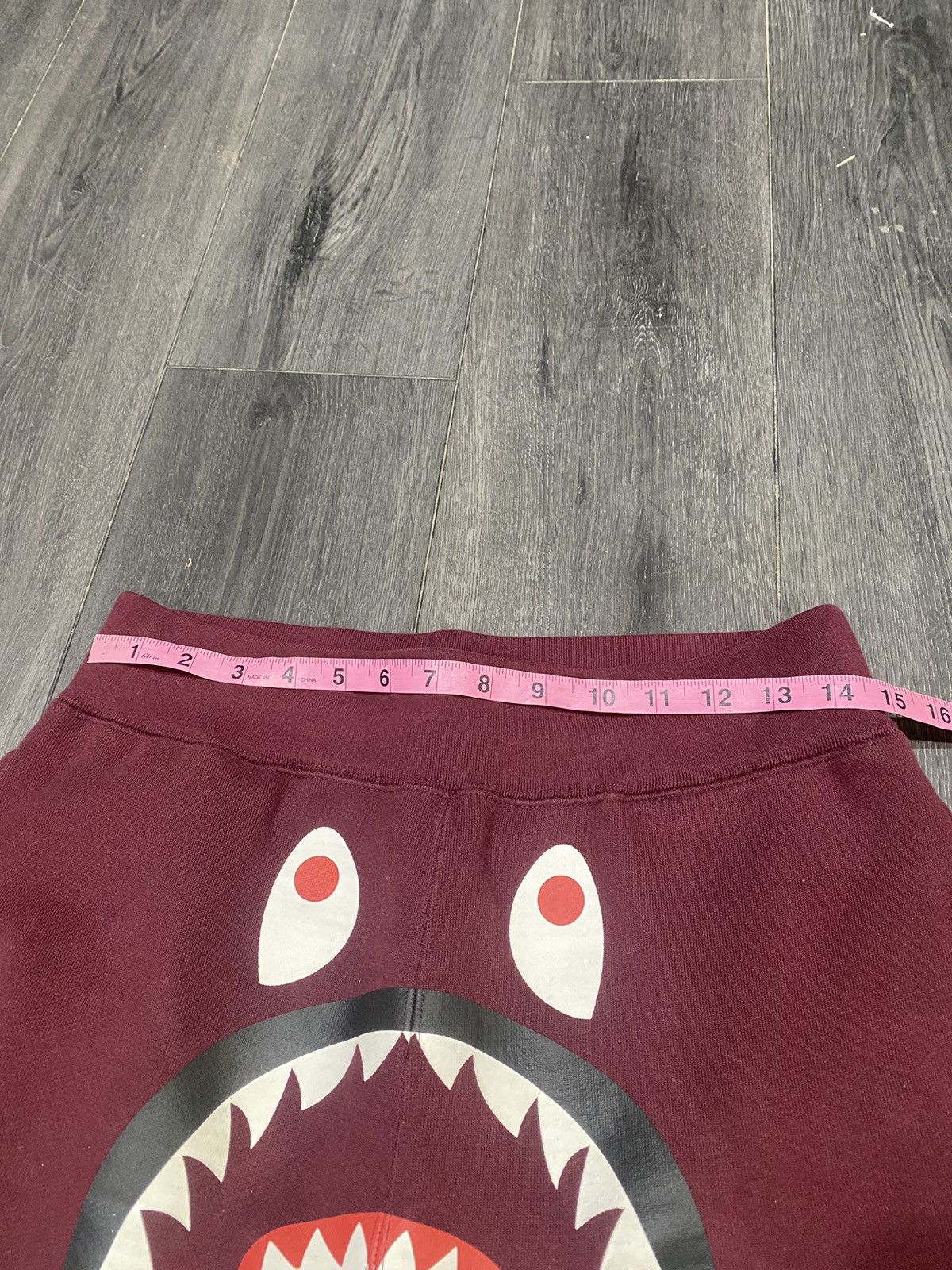 Bape Bape Maroon Shark Sweatpants Size M Size US 30 / EU 46 - 8 Thumbnail