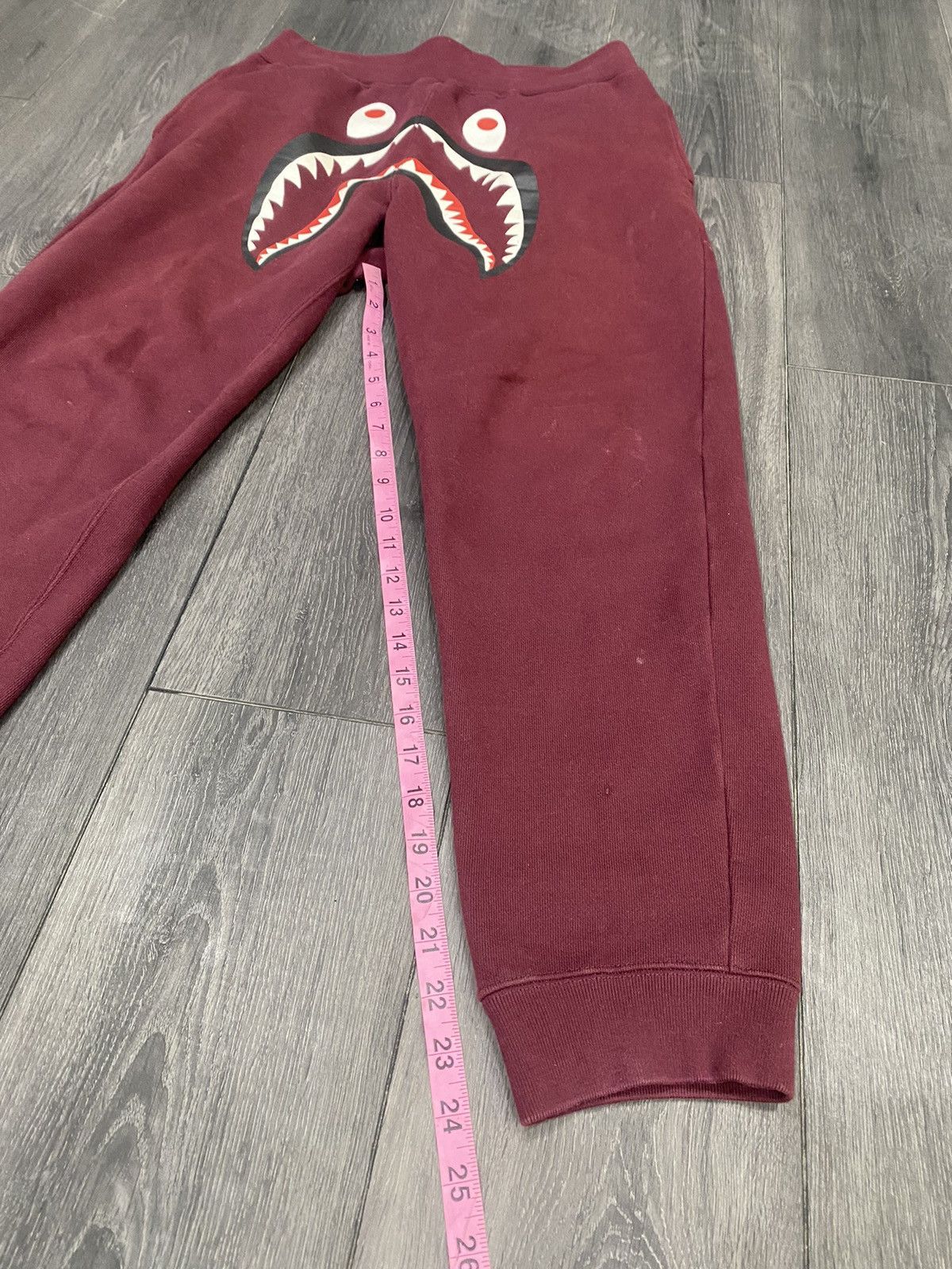 Bape Bape Maroon Shark Sweatpants Size M Size US 30 / EU 46 - 9 Thumbnail