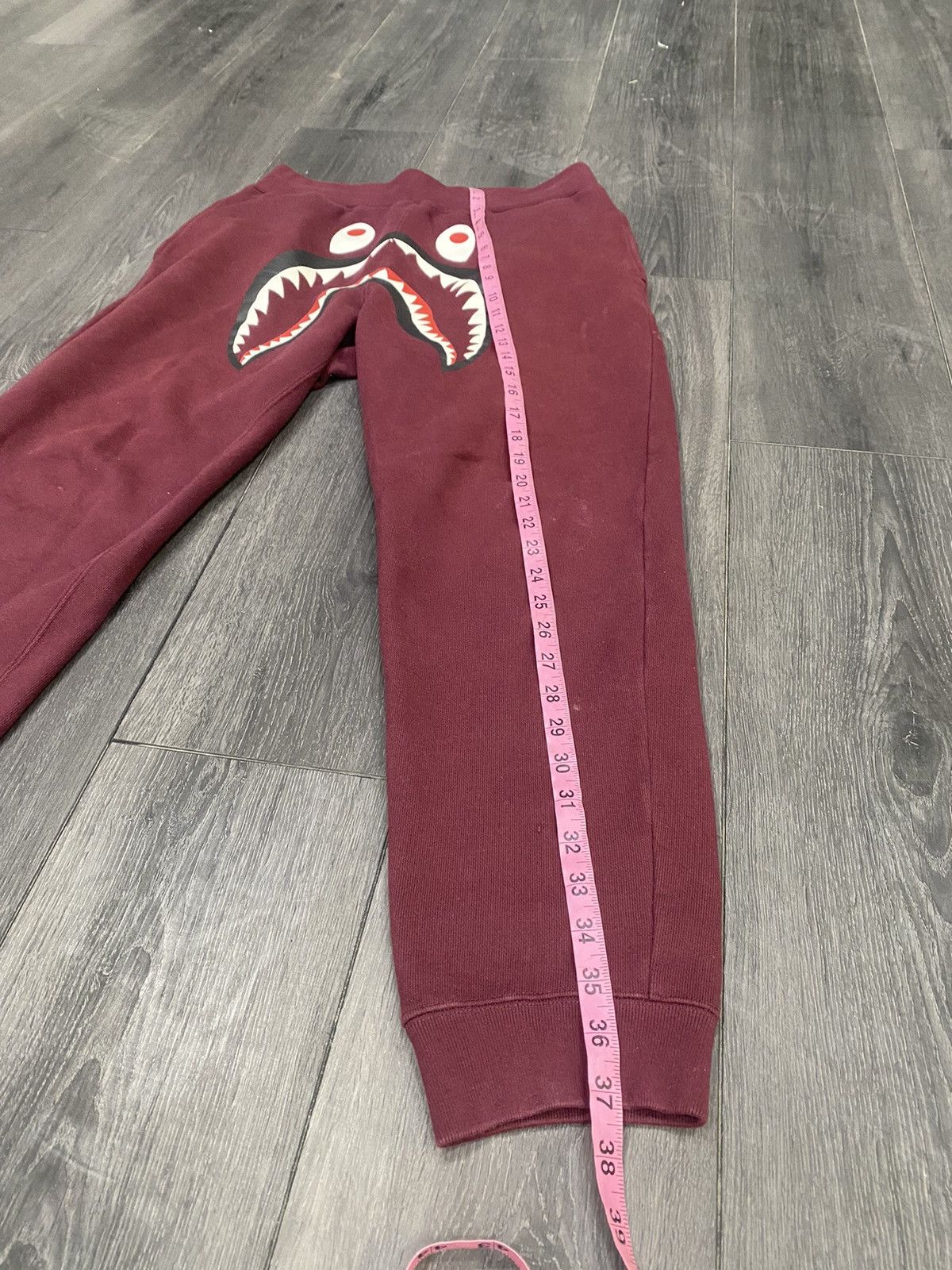 Bape Bape Maroon Shark Sweatpants Size M Size US 30 / EU 46 - 10 Thumbnail