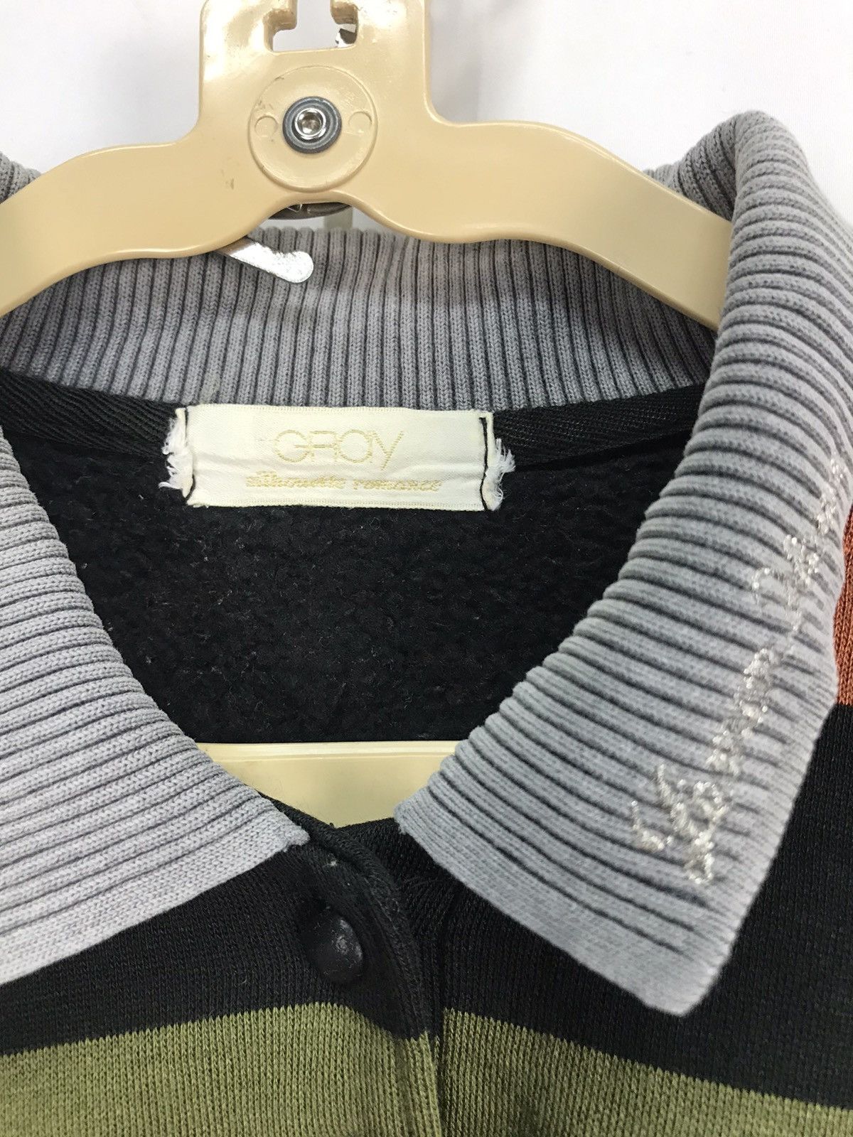 Japanese Brand Stripe polos distressed sweatshirt by groy Size M / US 6-8 / IT 42-44 - 6 Thumbnail
