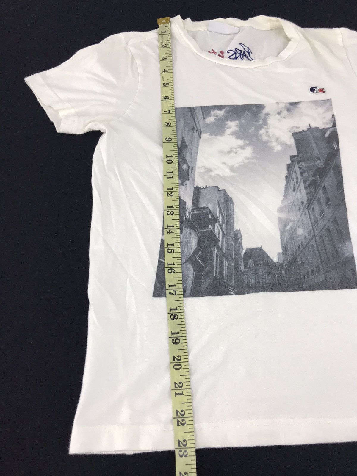 Lacoste × Vintage Vintage Lacoste Paris je Taime Leslie Kee Box Logo T-shirt Size US S / EU 44-46 / 1 - 8 Thumbnail