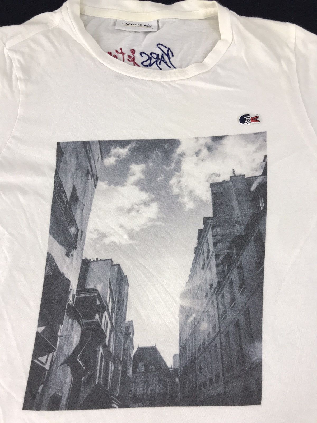 Lacoste × Vintage Vintage Lacoste Paris je Taime Leslie Kee Box Logo T-shirt Size US S / EU 44-46 / 1 - 3 Thumbnail