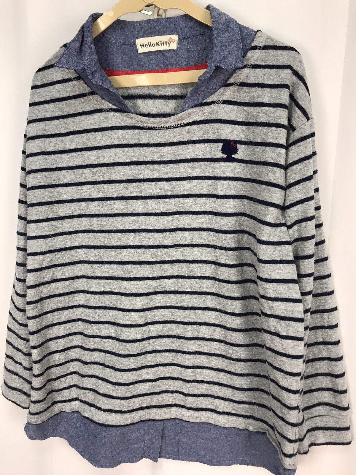 Japanese Brand Hello kitty stripe sweatshirt Size L / US 10 / IT 46 - 6 Thumbnail