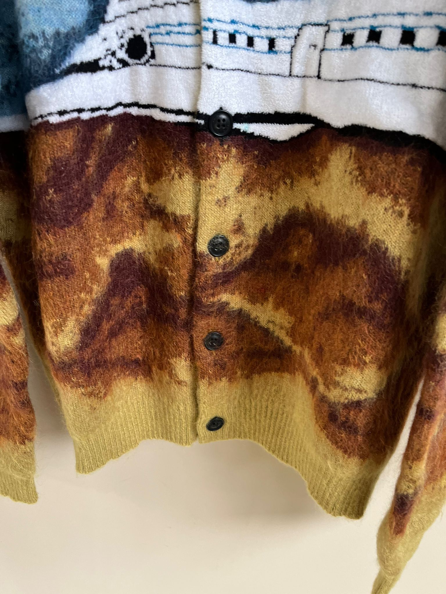 Amiri Airplane Intarsia Cardigan in Roasted Red / Dark Blue Size US L / EU 52-54 / 3 - 9 Thumbnail