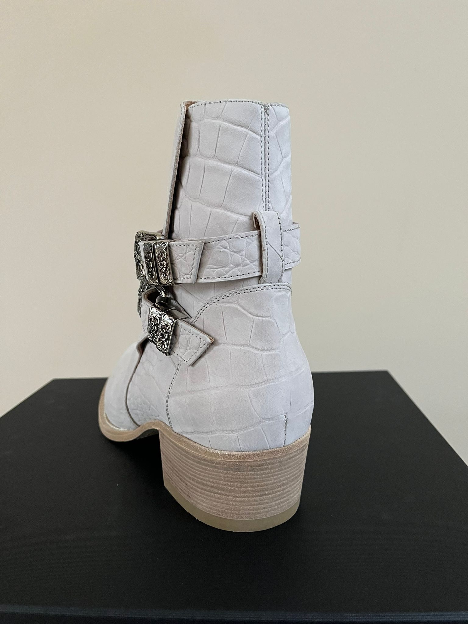 Amiri o1rshd1 roc Embossed Jodhpur Boot in Ivory Size US 13 / EU 46 - 7 Thumbnail