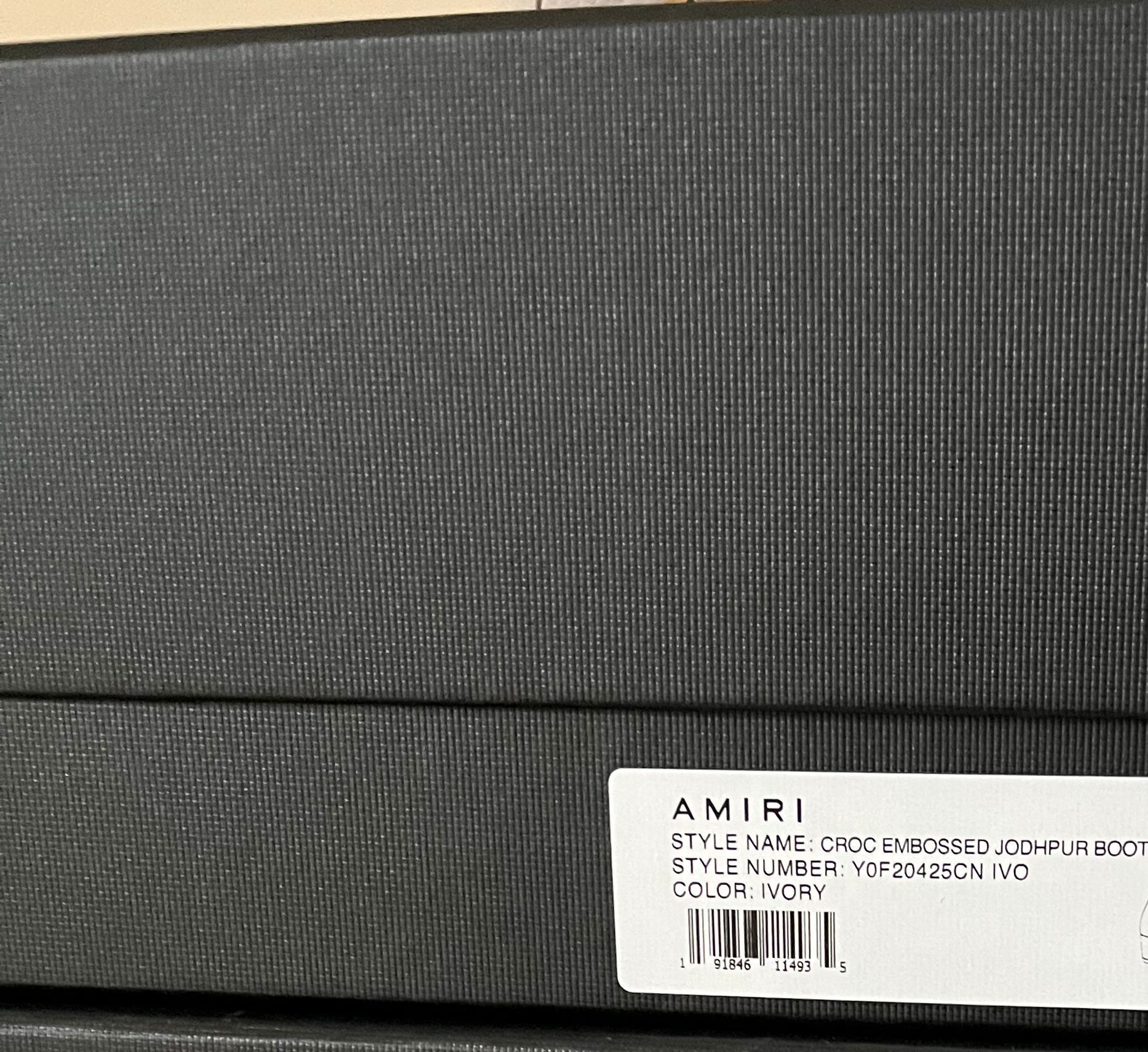 Amiri o1rshd1 roc Embossed Jodhpur Boot in Ivory Size US 13 / EU 46 - 15 Thumbnail