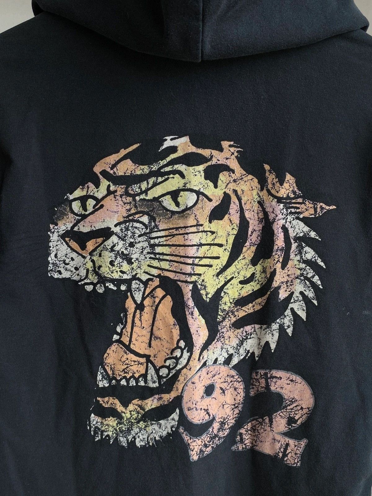 Vintage Ed Hardy Black Woman Zip Hoodie