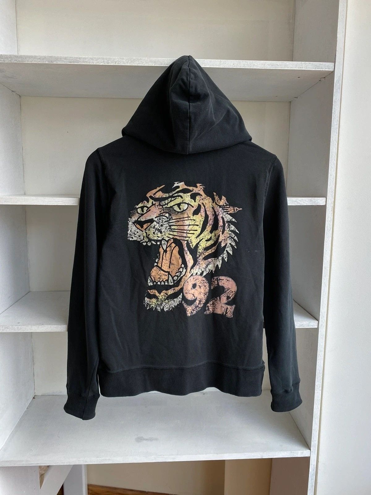 Vintage Ed Hardy Black Woman Zip Hoodie