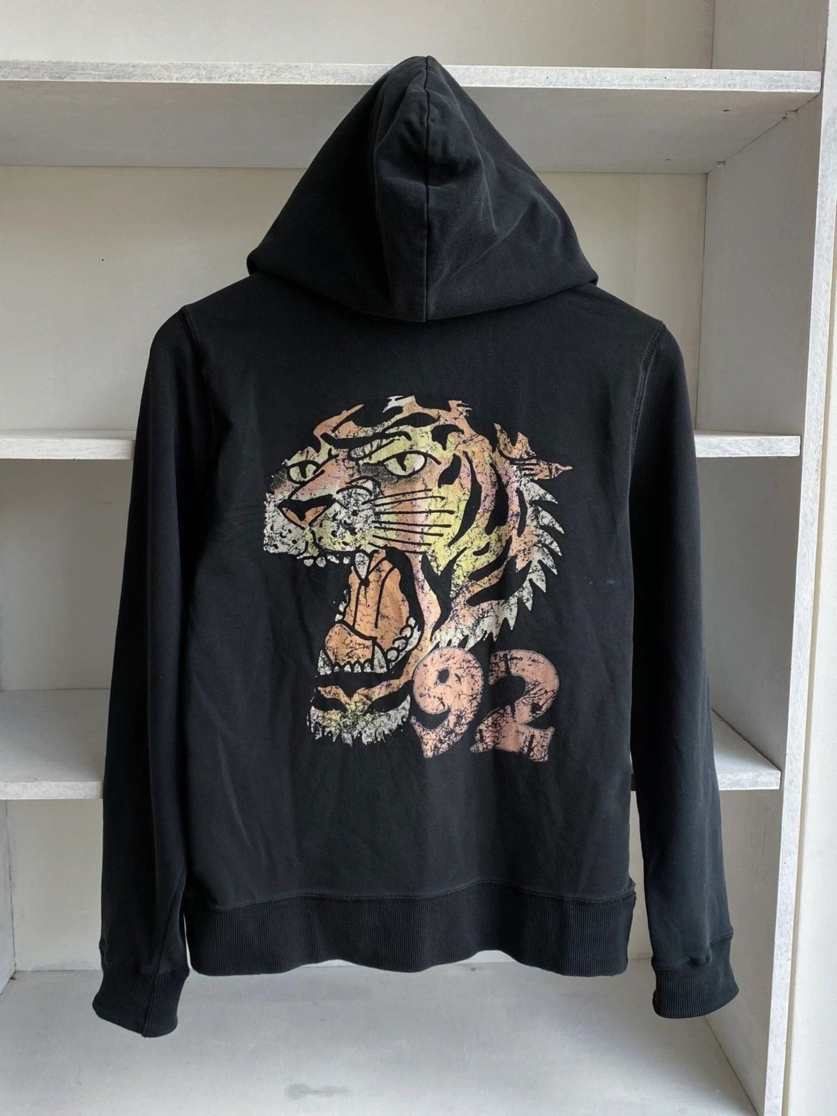 Vintage Ed Hardy Black Woman Zip Hoodie