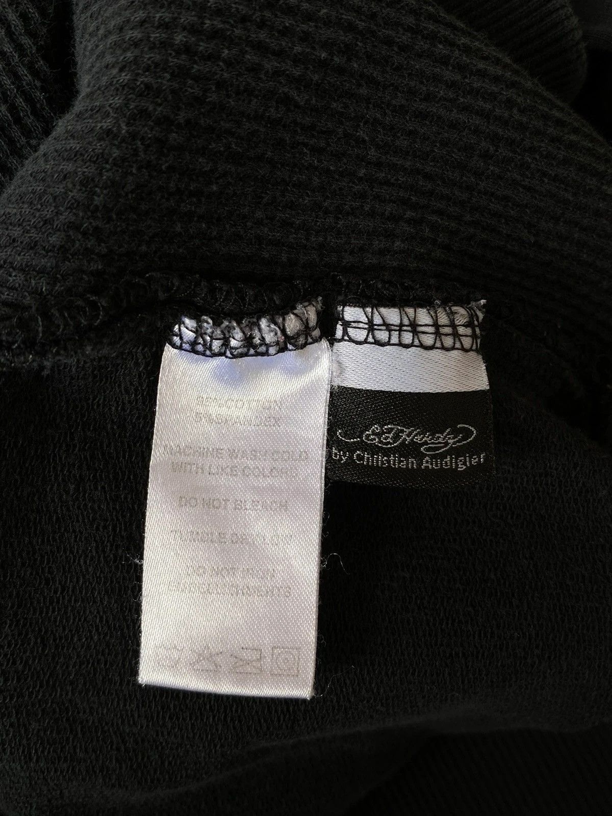 Vintage Ed Hardy Black Woman Zip Hoodie